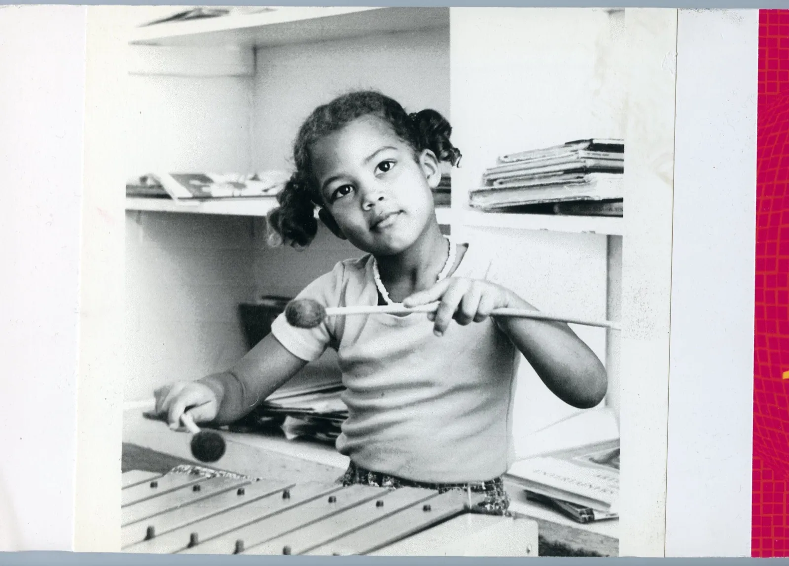 A child playing the xylophone