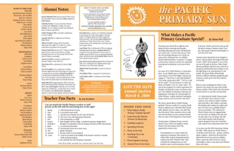 Cover of the 2003–2004 Pacific Primary Sun