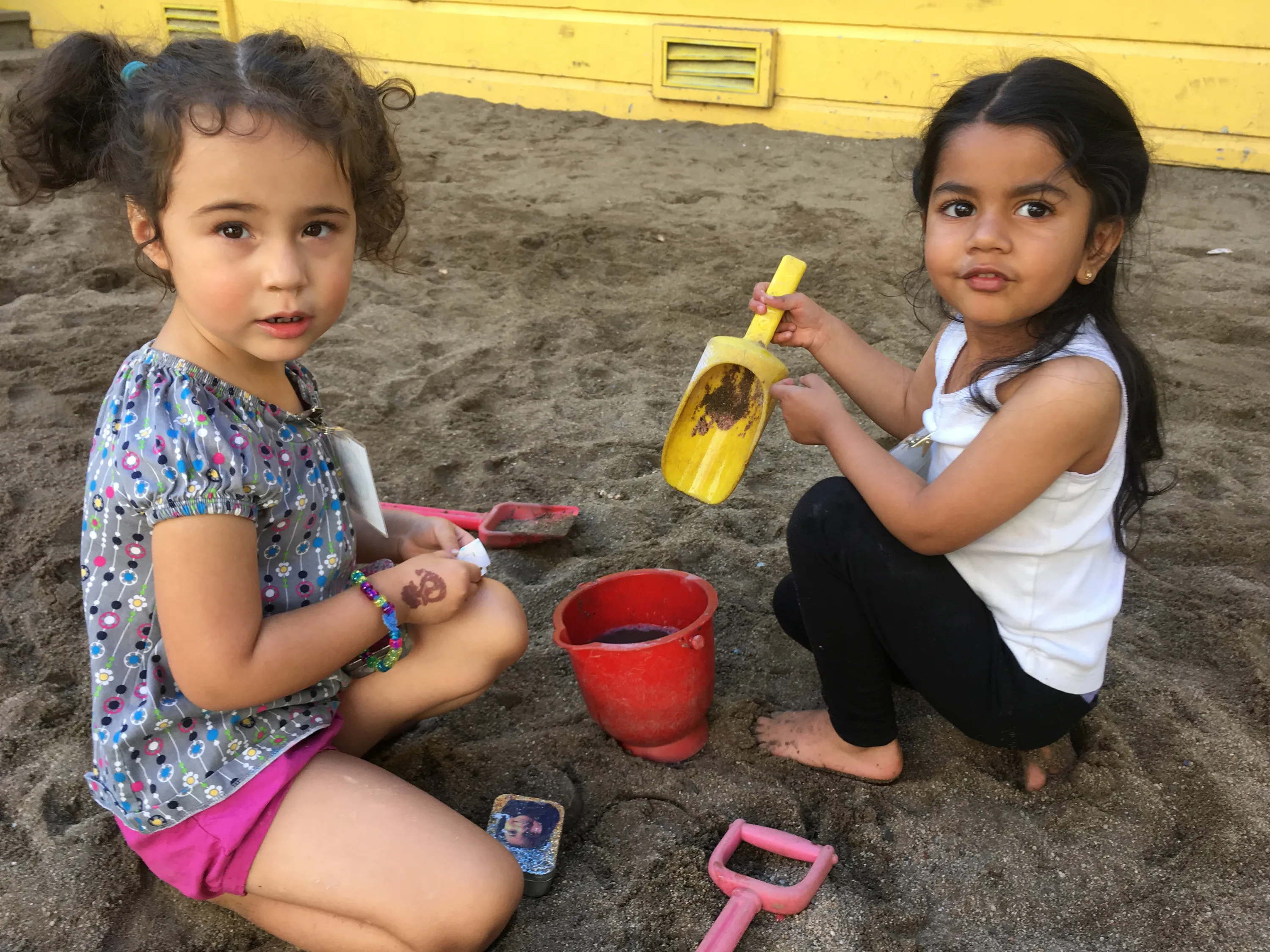 Children playing together in the schoolyard