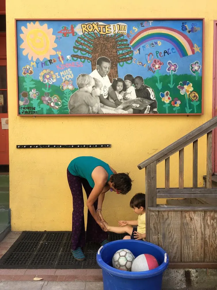 Children playing together in the classroom